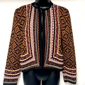 VTG 100% ALPACA HANDLOOMED IN BOLIVIA CARDIGAN MEDIUM IN EXCELLENT CONDITION M